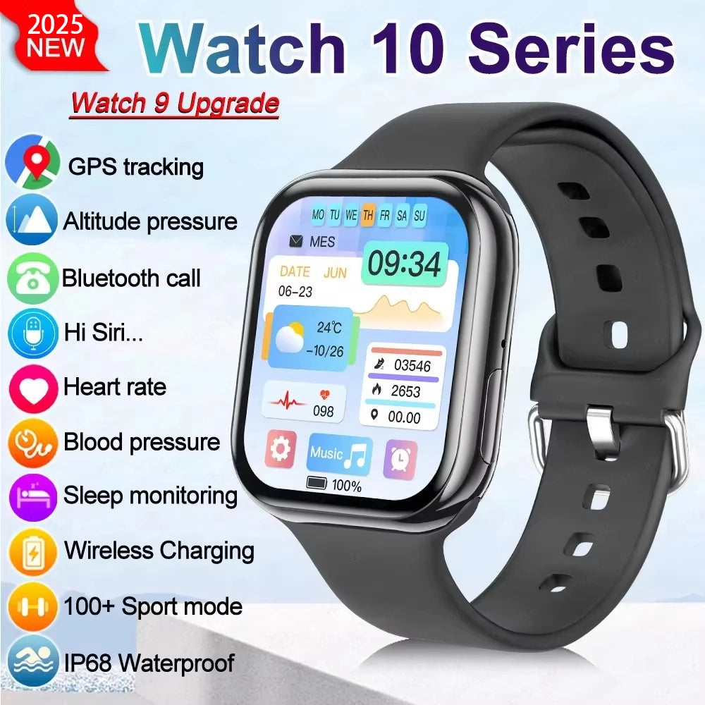 2025 Sports Smart Watch Series 10 For Watch 10 Memory Music Video Bluetooth Call Waterproof NFC GPS Smartwatch For Android IOS