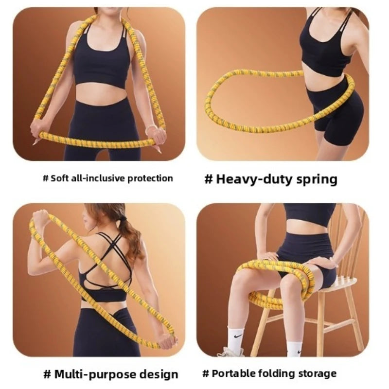 1pc Soft spring hula hoop for weight loss slimming waist and belly adult fitness home use abdominal compression fat burning